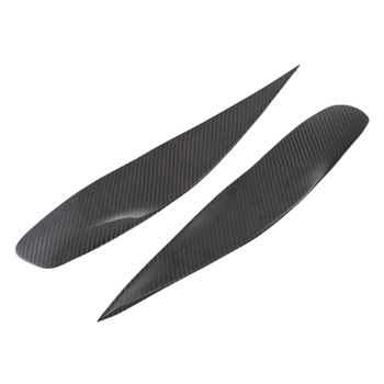 Carbon Fiber Headlight Eyebrows Cover Trim Fit for Mitsubishi Lancer 2004-2006